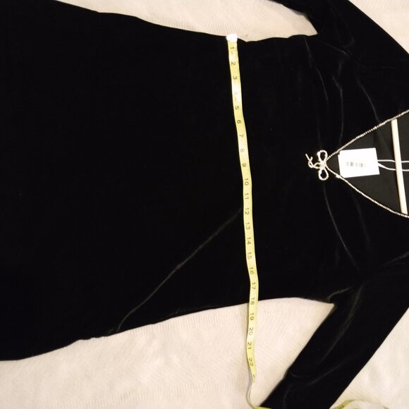 NWT Lucy Paris Dress ONLY $39! RETAIL $90 Velvet Mini Rhinestone Trim Lined Sz M - Picture 7 of 9